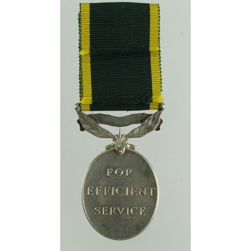 648 - Efficiency Medal GVI with Territorial clasp (4384794 Sgt W W Porter CMP).