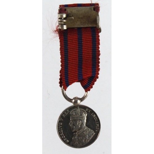 744 - Minature Medal - 1911 Coronation London Fire Brigade