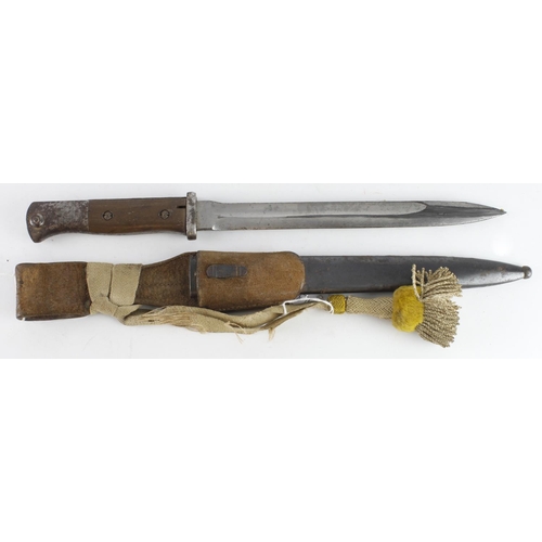 85 - Imperial German S-84/98 knife bayonet by J A Henckels, originally a sawback model now with Sawteeth ... 