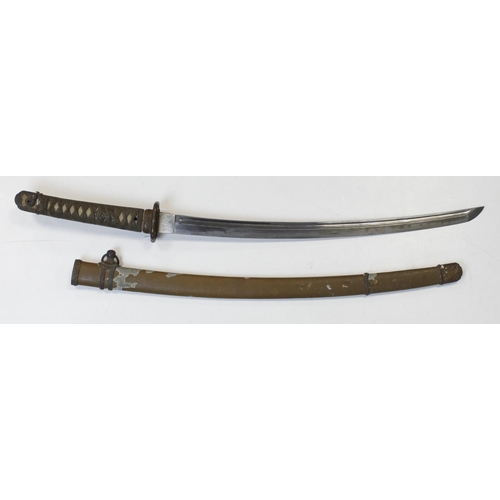 97 - Japanese Sword with scabbard, blade approx 21