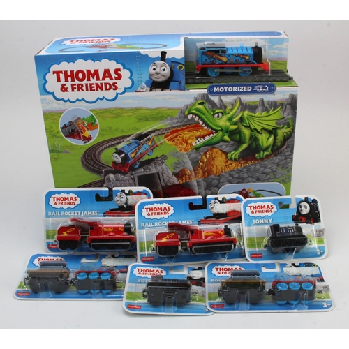 109 - Fisher Price Thomas & Friends Motorised Dragon Escape train set, contained in original box, together... 