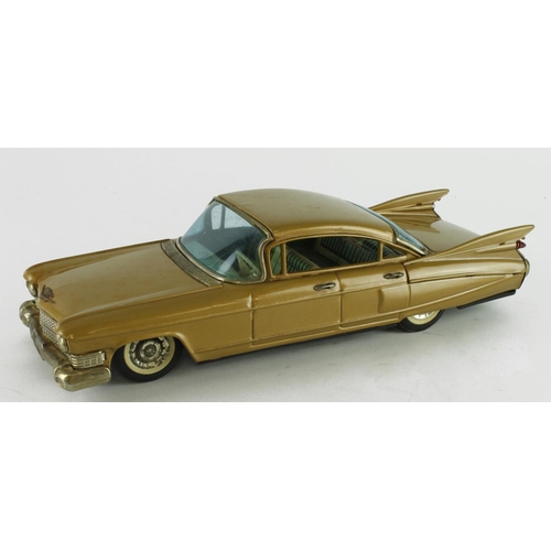 116 - Japanese Bandai tinplate friction powered Cadillac, length 29cm approx.