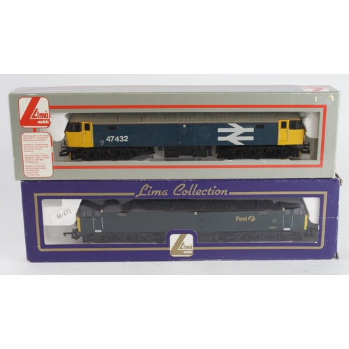 302 - Lima. Two boxed OO gauge Lima locomotives, comprising Class 47 47811 'First Western' (204825); Class... 