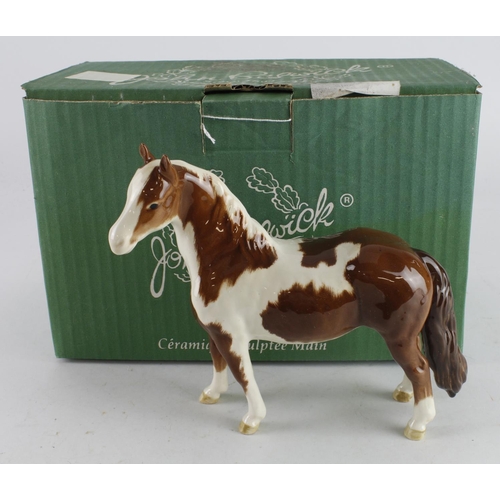 345 - Beswick figure 'Skewbald Pinto Pony', height 16cm approx., contained in a Beswick box