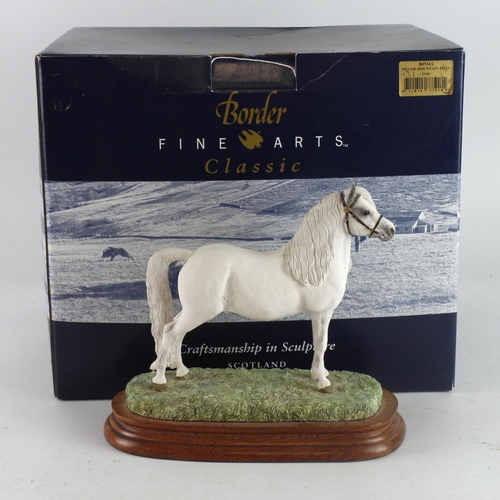 380 - Border Fine Arts limited edition figure 'Welsh Mountain Pony Stallion - Section A', on wooden plinth... 