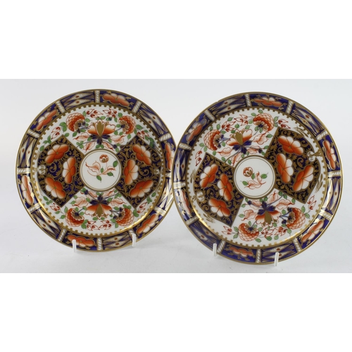 391 - Derby. Two Derby Imari patttern plates (Stevenson & Hancock), circa late 19th to early 20th Century,... 