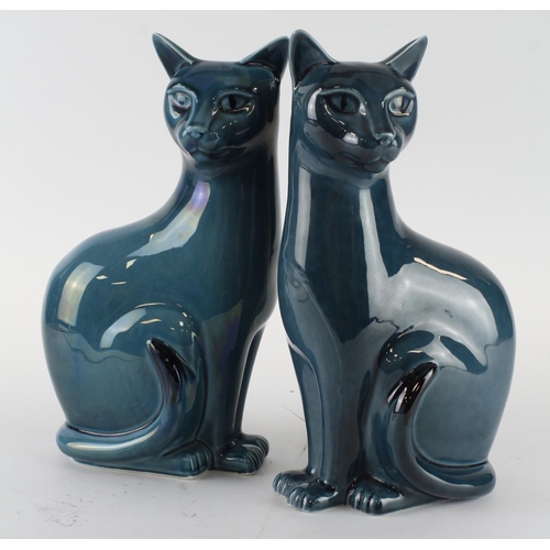 448 - Poole. A pair of Poole pottery cats, height 29.5cm approx.