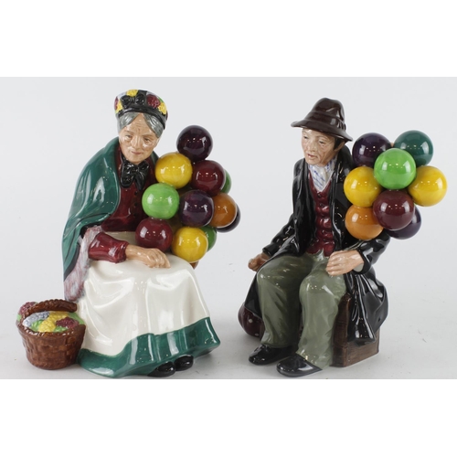 463 - Royal Doulton. Two Royal Doulton figures, comprising The Balloon Man (HN1954) & The Old Balloon Sell... 