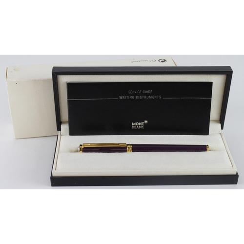 482 - Montblanc Noblesse Oblige fountain pen (maroon), with service guide, contained in original case and ... 