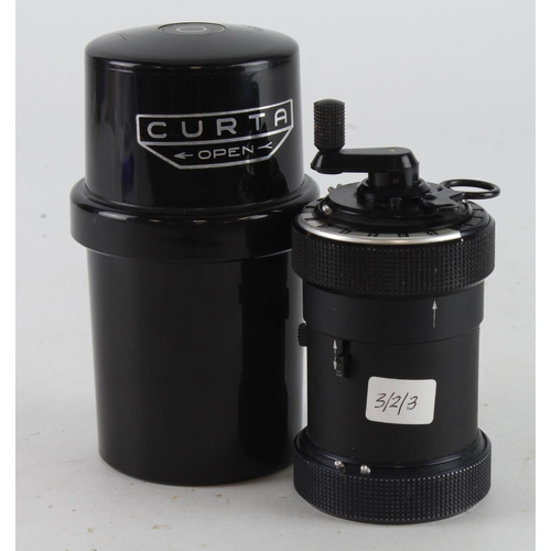 502 - Curta calculator Type I (no. 76667), contained in original canister (working at time of cataloguing)