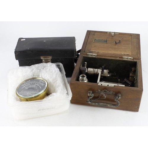 516 - Scientific Instruments. Three Scientific instruments, consisting Cased Crosby Steam Engine Indicator... 