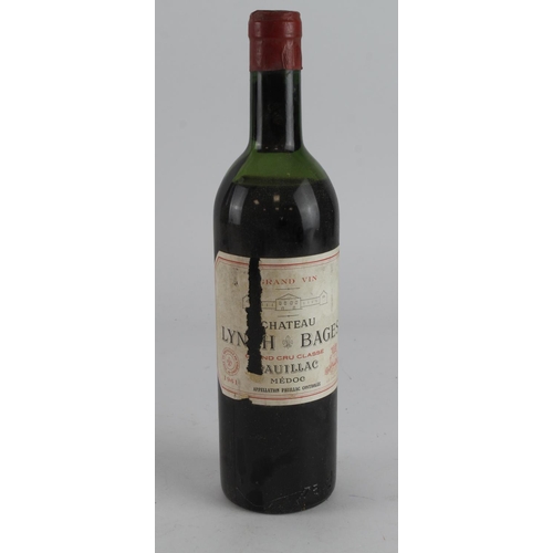 534 - Chateau Lynch. One bottle of Chateau Lynch Bages 1961 Pauillac, buyer collects or arranges own couri... 