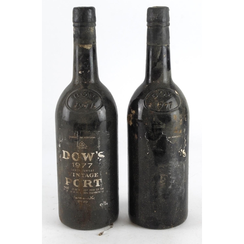 536 - Dows. Two bottles of Dows 1977 Silver Jubilee Vintage Port, buyer collects or arranges own courier