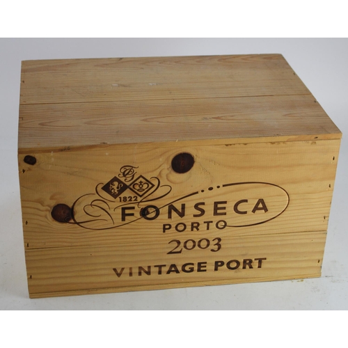 537 - Fonseca. An unopened case of Fonseca Vintage Port 2003 (12 bottles), buyer collects or arranges own ... 