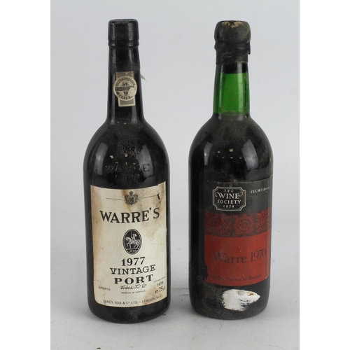 541 - Port. Two bottles of Port, comprising Warres 1977 Vintage Port; The Wine Society Warre 1970, buyer c... 