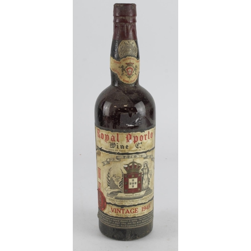 545 - Royal Oporto. One bottle of Royal Oporto Wine Co. Vintage Port 1945, buyer collects or arranges own ... 