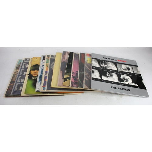 556 - Beatles interest. A collection of fourteen Beatles LP records, including Rubber Soul, After-Math, Th... 