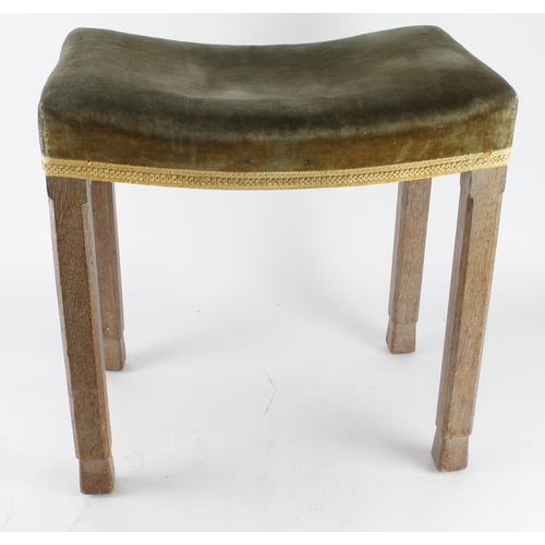 579 - George VI Coronation stool, stamped 'Glenister, maker, Wycombe' to underside, height 47.5cm approx.