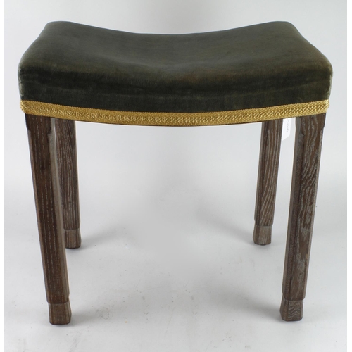 580 - George VI Coronation stool, stamped 'Maple & Co. Ltd, London' to underside, height 48cm approx.