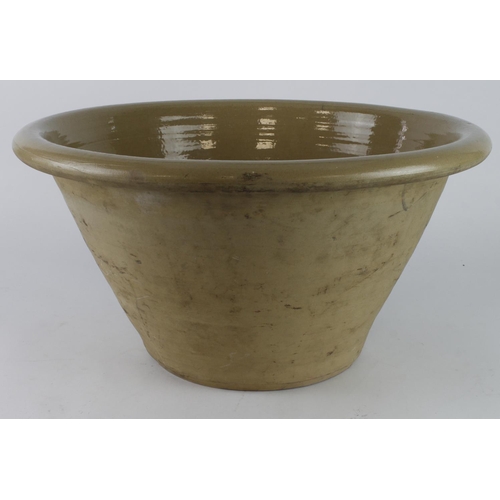 590 - Large dairy / salting bowl, height 24cm, diameter 45cm approx.