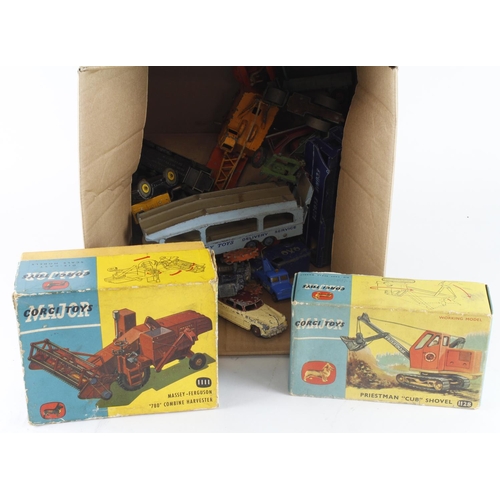 61 - Diecast. A collection of Corgi & Dinky models, including two boxed