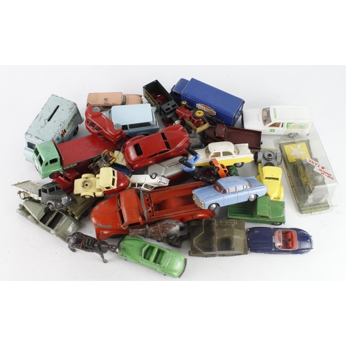 67 - Diecast. A collection of various diecast, including Dinky, Spot On, Budgie, Tootsie Toy, Mettoy, etc... 