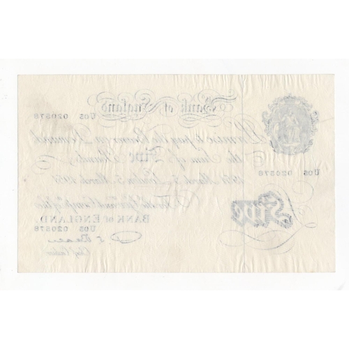 110 - Beale 5 Pounds (B270) dated 5th March 1951, serial U05 020578 (B270, Pick344) paper rippled around e... 