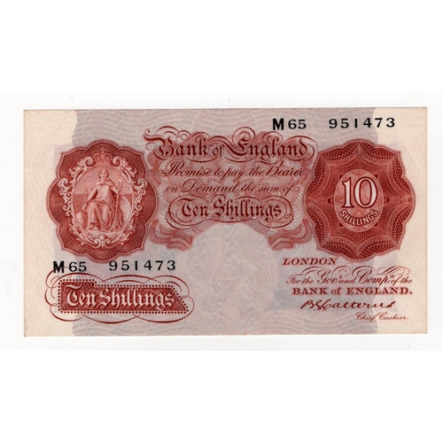 117 - Catterns 10 Shillings (B223) issued 1930, serial M65 951473 (B223, Pick362b) original crisp EF