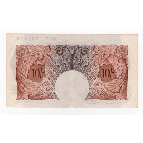 117 - Catterns 10 Shillings (B223) issued 1930, serial M65 951473 (B223, Pick362b) original crisp EF