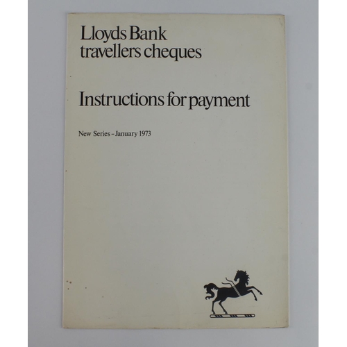 21 - Lloyds Bank Limited SPECIMEN Letters of Credit, Letters of Indication and Travellers Cheques 1950's ... 