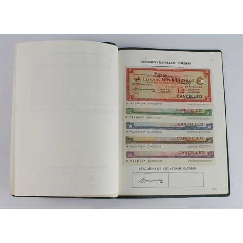 21 - Lloyds Bank Limited SPECIMEN Letters of Credit, Letters of Indication and Travellers Cheques 1950's ... 