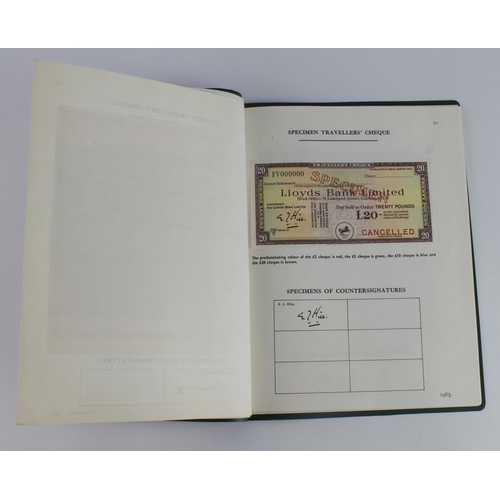 21 - Lloyds Bank Limited SPECIMEN Letters of Credit, Letters of Indication and Travellers Cheques 1950's ... 