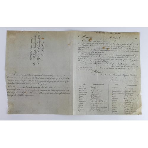 28 - Sir Samuel Scott & Co. Lettre d'Indication circa 1840's, according to the Ilkka Makitie Catalogue of... 