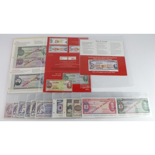 44 - Travellers Cheque SPECIMEN's (50), a group of Thomas Cook and American Express SPECIMEN travellers C... 