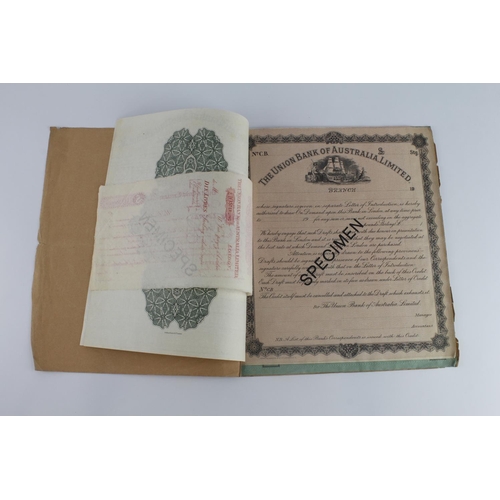 48 - Union Bank of Australia Limited, a Booklet containing SPECIMEN Letters of Credit, Letters of Indicat... 