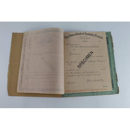 48 - Union Bank of Australia Limited, a Booklet containing SPECIMEN Letters of Credit, Letters of Indicat... 