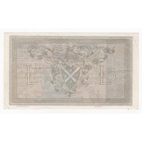 502 - Scotland, Bank of Scotland 5 Pounds dated 21st January 1945, SPECIMEN Note, signed Lord Elphinstone ... 