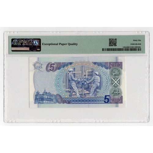 507 - Scotland, Bank of Scotland, 5 Pounds dated 5th August 1998, a FIRST RUN note with very LOW serial nu... 