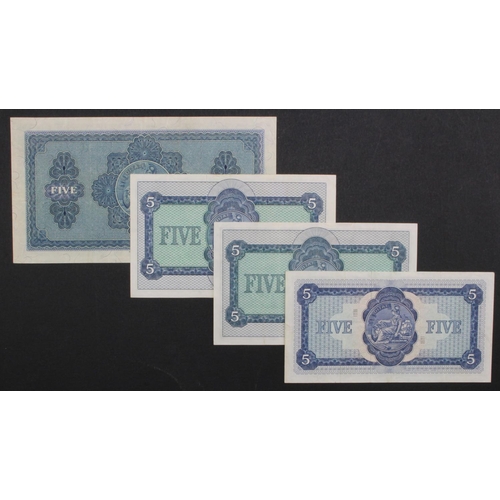 510 - Scotland, British Linen Bank (4), 5 Pounds dated 10th April 1957, 5 Pounds dated 20th October 1962, ... 