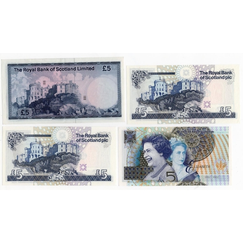 559 - Scotland, Royal Bank of Scotland Limited (4), 5 Pounds dated 1st March 1974 serial A/21 588922 (PMS ... 