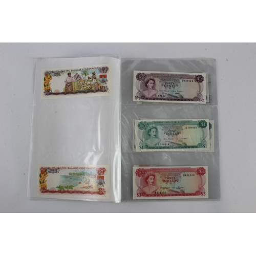 587 - Bahamas (10), 3 Dollars & 50 Cents dated 1965 (BNB B116 & B118, Pick17a & 19a), 3 Dollars, 1 Dollar ... 