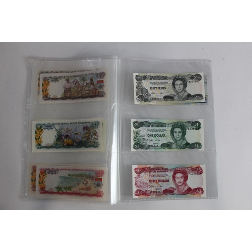 587 - Bahamas (10), 3 Dollars & 50 Cents dated 1965 (BNB B116 & B118, Pick17a & 19a), 3 Dollars, 1 Dollar ... 