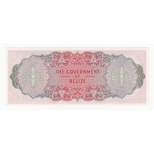 603 - Belize 5 Dollars dated 1st January 1976, Queen Elizabeth II portrait at right, serial C/2 390837 (BN... 