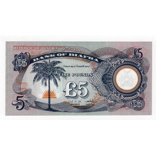 611 - Biafra 5 pounds issued 1968-69, without serial number (BNB B106ar, Pick6b) Uncirculated