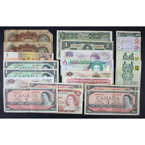 616 - British Commonwealth (22), King George VI and Queen Elizabeth II portraits, Barbados 1 Dollar (2) 19... 