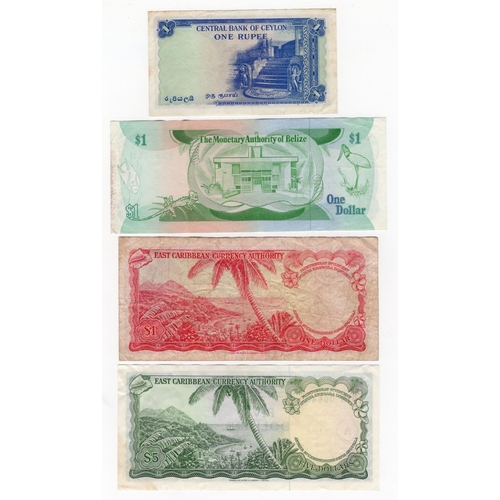 617 - British Commonwealth (4), a group of Queen Elizabeth II portrait notes, Ceylon 1 Rupee dated 1954 VF... 