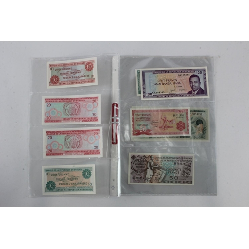 624 - Burundi (9), 10 Francs dated 1970, 20 Francs (3) dated 1977, 1979, 1989, 50 Francs dated 1989, 100 F... 