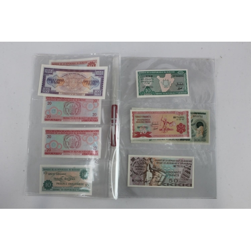 624 - Burundi (9), 10 Francs dated 1970, 20 Francs (3) dated 1977, 1979, 1989, 50 Francs dated 1989, 100 F... 