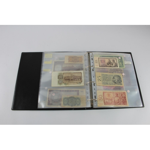 678 - Czechoslovakia, Slovenia (53), collection in album including many perforated SPECIMEN notes, 2000 Ko... 