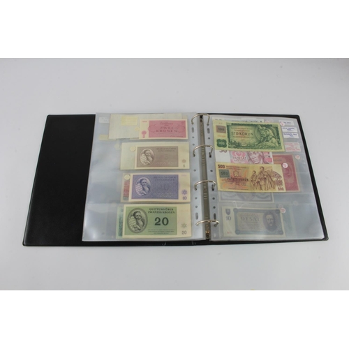 678 - Czechoslovakia, Slovenia (53), collection in album including many perforated SPECIMEN notes, 2000 Ko... 